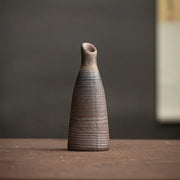 Vintage Rustic Ceramic Flower Vase for Zen Decor