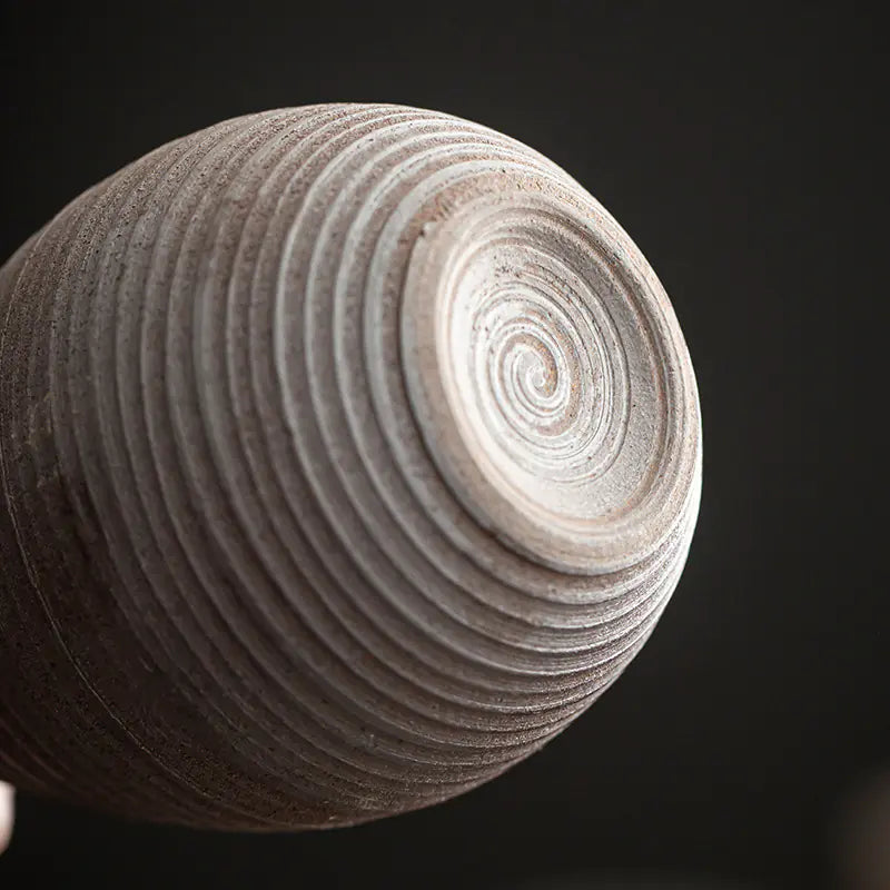 Vintage Rustic Ceramic Flower Vase for Zen Decor