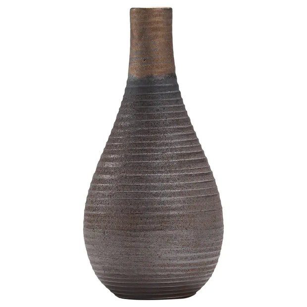 Vintage Rustic Ceramic Flower Vase for Zen Decor